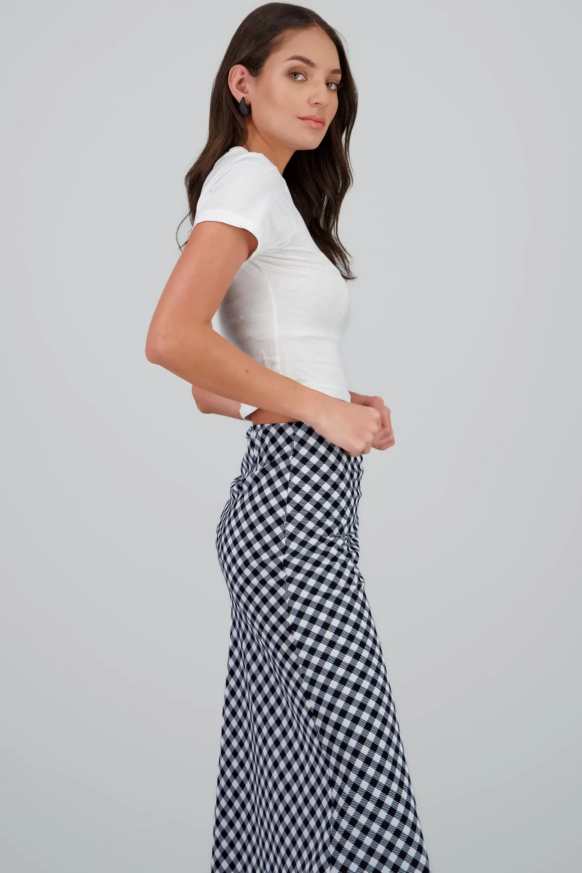 Top de manga corta con cuello redondo