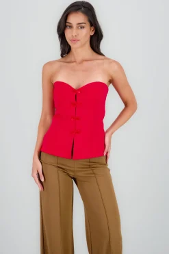 Top escote corazon detalle moños