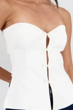 Top escote corazon detalle moños