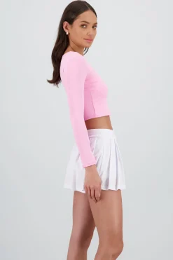 Top escote cuadrado con manga larga