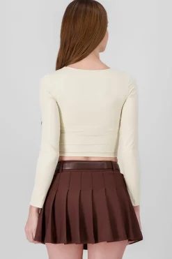 Top escote cuadrado manga larga