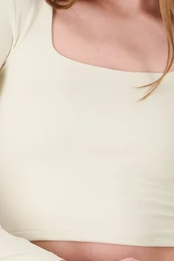 Top escote cuadrado manga larga