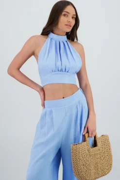 Top halter detalle pinzas