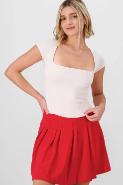 Top licra manga corta