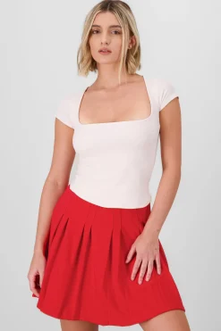 Top licra manga corta