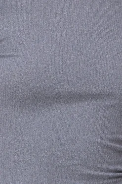 Top Manga Corta Acanalado