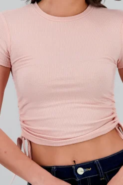 Top manga corta jaretas laterales