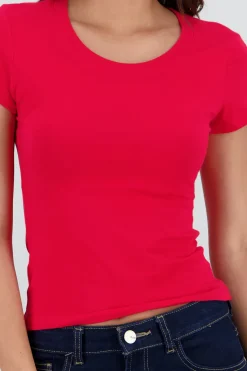 Top manga corta liso