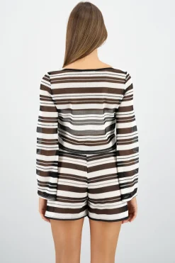 Top manga larga rayas ligero