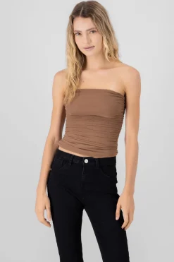 Top Mesh Strapless Mesh