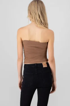 Top Mesh Strapless Mesh