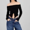 Top off shoulder plisado