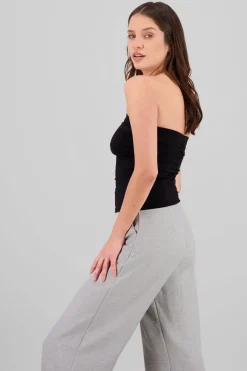 Top plisado del busto liso