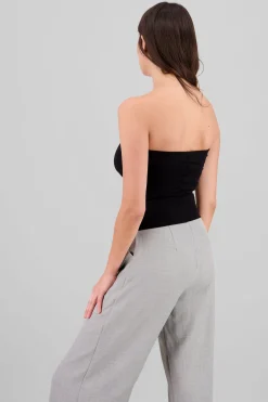 Top plisado del busto liso