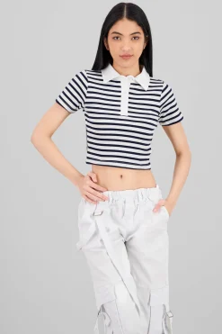 Top polo rayas gruesas