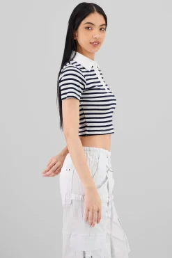 Top polo rayas gruesas