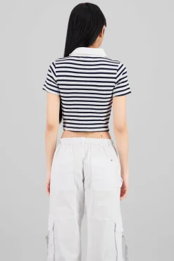 Top polo rayas gruesas