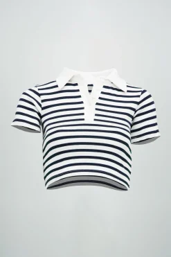 Top polo rayas gruesas