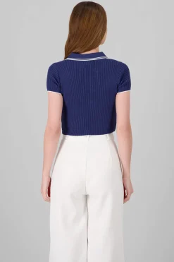 Top polo tejido contraste color Hypsters