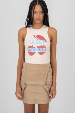 Top rib estampado cerezas