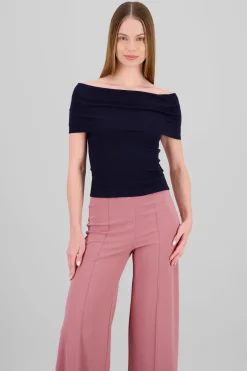 Top rib strapples doblez