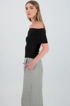 Top rib strapples doblez