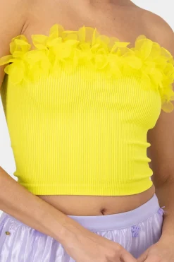 Top seamless con detalle de flores