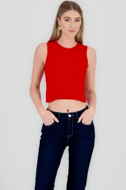 Top Seamless Liso Sin Mangas