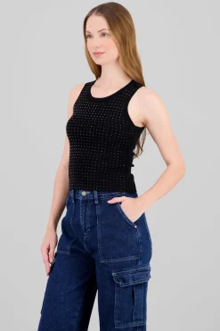 Top sin manga brillos