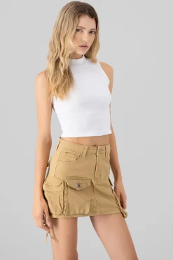 Top sin manga rib suave