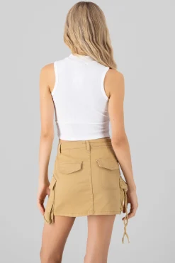 Top sin manga rib suave