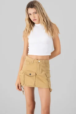 Top sin manga rib suave