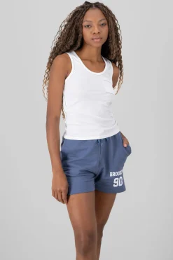 Top sin mangas pespunte contraste