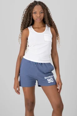 Top sin mangas pespunte contraste