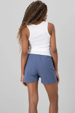 Top sin mangas pespunte contraste