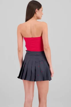 Top strapless detalle moños
