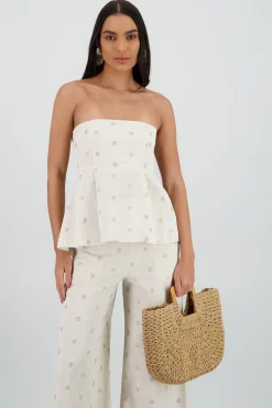 Top strapless polkadots