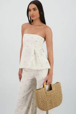 Top strapless polkadots