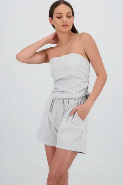 Top strapless rayas Hypster