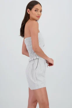 Top strapless rayas Hypster