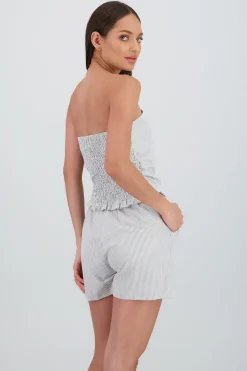 Top strapless rayas Hypster