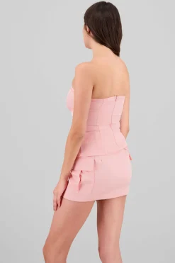 Top strapless sastreado