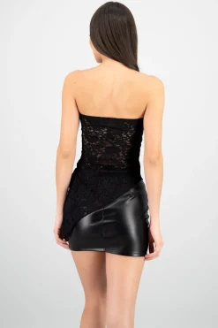 Top strapples encaje