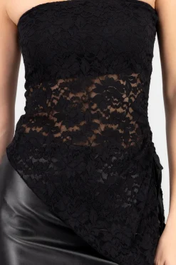 Top strapples encaje