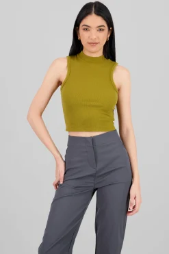 Top suave rib sin manga