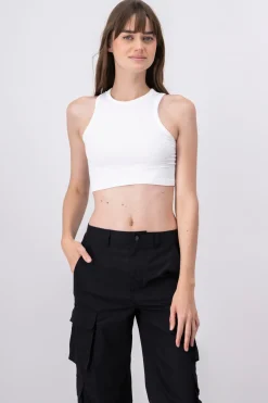 Top tank acanalado liso