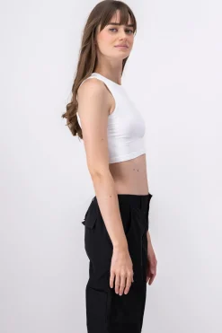 Top tank acanalado liso