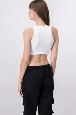 Top tank acanalado liso