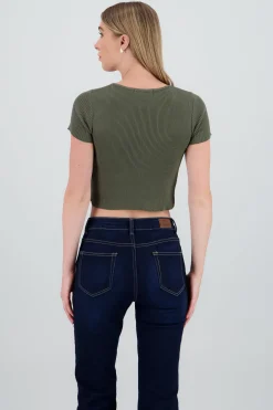 Top tejido cuello cuadrado