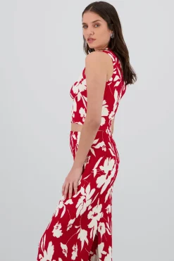 Top textura flores tropicales